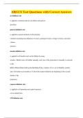 ARGUS Test Questions with Correct Answers