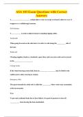 ASA 103 Exam Questions with Correct&NewLine;Answers