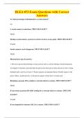 BLEA 873 Exam Questions with Correct&NewLine;Answers