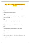 BAC BLEA Exam Questions with Correct&NewLine;Answers