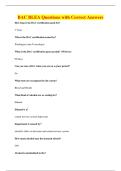 BAC BLEA Questions with Correct Answers