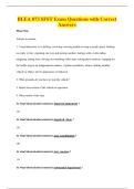 BLEA 873 SFST Exam Questions with Correct&NewLine;Answers