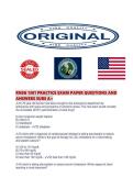 RNSG 1301 PRACTICE EXAM PAPER QUESTIONS AND ANSWERS SURE