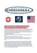 HUM 115 CRITICAL THINKING UPDATED FINAL EXAM QUESTIONS AND ANSWERS SURE 