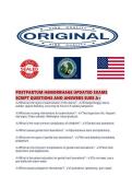 POSTPARTUM HEMORRHAGE UPDATED EXAMS SCRIPT QUESTIONS AND ANSWERS SURE 