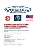 POSTPARTUM HEMORRHAGE UPDATED EXAMS PAPER QUESTIONS AND ANSWERS SURE