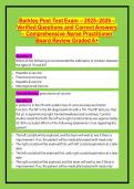 Barkley Post Test Exam &ndash; 2025&ndash;2026 &ndash; Verified Questions and Correct Answers &ndash; Comprehensive Nurse Practitioner Board Review Graded A&plus;