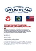 ATI LEVEL 2 PROCTORED UPDATED EXAMS COMPREHENSIVE QUESTIONS AND ANSWERS