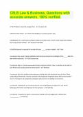 CSLB Law and Business&comma; Questions with Accurate Answers&period; 100&percnt; VERIFIED