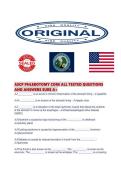 ASCP PHLEBOTOMY CORE ALL TESTED QUESTIONS AND ANSWERS SURE