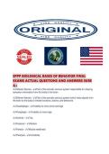 EPPP BIOLOGICAL BASES OF BEHAVIOR FINAL EXAMS ACTUAL QUESTIONS AND ANSWERS SURE