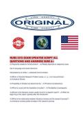 NURS 3515 EXAM UPDATED SCRIPT ALL QUESTIONS AND ANSWERS SURE