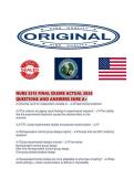 NURS 3515 FINAL EXAMS ACTUAL 2026 QUESTIONS AND ANSWERS SURE A&period;pdf