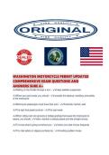 WASHINGTON MOTORCYCLE PERMIT UPDATED COMPREHENSIVE EXAM QUESTIONS AND ANSWERS SURE A&period;pdf&NewLine;&NewLine;