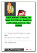 Arby's Manager Training Test Week 1 &lpar;2026&rpar; &vert; 79 Exam Questions & Answers &vert; Food Safety&comma; HACCP&comma; Customer Service & Operations &vert; Arby's Manager