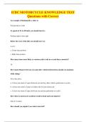 ICBC MOTORCYCLE KNOWLEDGE TEST&NewLine;Questions with Correct