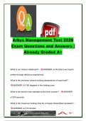 ARBYS MANAGEMENT EXAM COMPLETE PACKAGE DEAL