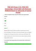 PCB 3233 Exam 4 V2 &vert; PCB 3233 &NewLine;Immunology &vert; Actual Q&A with Rationale &NewLine;&lpar;PCB3233 Exam 4&rpar; &vert; University of Central &NewLine;Florida