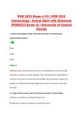 PCB 3233 Exam 4 V1&ndash;V3 &vert; PCB 3233 Immunology &vert; University of Central Florida &vert; Actual Q&A with Rationale &lpar;PCB3233 Exam 4&rpar;