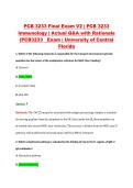 PCB 3233 Final Exam V2 &vert; PCB 3233 &NewLine;Immunology &vert; Actual Q&A with Rationale &NewLine;&lpar;PCB3233   Exam &vert; University of Central &NewLine;Florida 