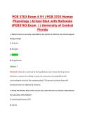 PCB 3703 Exam 4 V1 &vert; PCB 3703 Human &NewLine;Physiology &vert; Actual Q&A with Rationale &NewLine;&lpar;PCB3703 Exam  &rpar; &vert; University of Central &NewLine;Florida