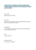 CUSECO EXAM&colon; CERTIFIED US EXPORT COMPLIANCE OFFICER EXAM&comma; &vert;&vert; QUESTIONS  AND VERIFIED SOLUTIONS LATEST UPDATE