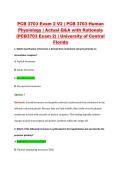 PCB 3703 Exam 2 V1&ndash;V3 &vert; PCB 3703 Human Physiology &vert; University of Central Florida &vert; Actual Q&A with Rationale &lpar;PCB3703 Exam 2&rpar;