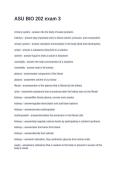 ASU BIO 202 exam 3&period; Questions and Answers