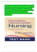 TEST BANK FOR PSYCHIATRIC MENTAL HEALTH NURSING 9TH EDITION BY SHEILA L&period; VIDEBECK COMPREHENSIVE CHAPTERS 1 THROUGH 24 PRACTICE QUESTION WITH DETAILED ANSWER EXPLANATIONS REVIEW RATIONALES COMPLETE STUDY GUIDE 2026 2027 EDITION GRADED A &plus;&NewLine;