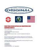 CNSC FINAL EXAM ACTUAL ALL QUESTIONS AND ANSWERS SURE 