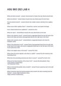 ASU BIO 202 LAB 4&period; QUESTIONS AND ANSWERS 100&percnt; CORRECT