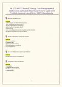 NR 577&sol;NR577 Exam 1 Primary Care Management of Adolescents and Adults Final Exam Review&vert; Guide with Verified Answers&vert; Latest 2026&sol; 2027&vert; Chamberlain&period;