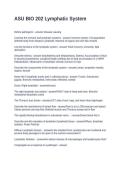 ASU BIO 202 Lymphatic System Questions with Solutions