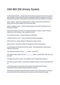 ASU BIO 202 Urinary System Questions and Answers