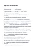 BIO 202 Exam 3 ASU&period; Questions and Answers 100&percnt; Solved