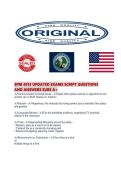 SPM 4013 UPDATED EXAMS SCRIPT QUESTIONS AND ANSWERS SURE A