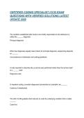 CERTIFIED CODING SPECIALIST &lpar;CCS&rpar; EXAM QUESTIONS WITH VERIFIED SOLUTIONS LATEST UPDATE 2026