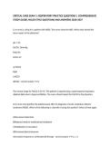 CRITICAL CARE EXAM 1&colon; RESPIRATORY PRACTICE QUESTIONS &vert; COMPREHENSIVE STUDY GUIDE&comma; NCLEX-STYLE QUESTIONS AND ANSWERS 2026&sol;2027