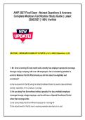 AHIP 2027 Final Exam &ndash;Newest Questions & Answers&NewLine;Complete Medicare Certification Study Guide &vert; Latest&NewLine;2026&sol;2027 &vert; 100&percnt; Verified
