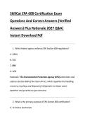 SkillCat EPA 608 Certification Exam &NewLine;Questions And Correct Answers &lpar;Verified &NewLine;Answers&rpar; Plus Rationale 2027 Q&A&vert; &NewLine;Instant Download Pdf
