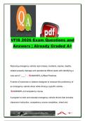 VFIS 2026 Exam &vert; 300&plus; Exam Questions & Verified Answers &vert; Emergency Vehicle Operations&comma; Driver Safety&comma; NFPA Standards&comma; Defensive Driving & Vehicle Maintenance