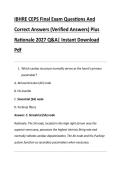 IBHRE CEPS Final Exam Questions And &NewLine;Correct Answers &lpar;Verified Answers&rpar; Plus &NewLine;Rationale 2027 Q&A&vert; Instant Download &NewLine;Pdf
