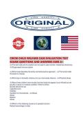 CWCM CHILD WELFARE CASE EVALUATION TEST EXAMS QUESTIONS AND ANSWERS SURE