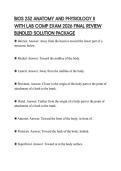 BIOS 252 ANATOMY AND PHYSIOLOGY II&NewLine;WITH LAB COMP EXAM 2026 FINAL REVIEW&NewLine;BUNDLED SOLUTION PACKAGE
