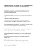 COMMUNITY AND PUBLIC HEALTH EXAM 1 &lpar;NUR 439&rpar; &vert; COMPREHENSIVE STUDY GUIDE&comma; NCLEX-STYLE PRACTICE QUESTIONS AND ANSWERS 2026&sol;2027