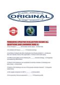 PEREGRINE UPDATED EVALUATION EXAMS ALL QUESTIONS AND ANSWERS SURE