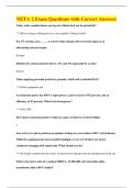 NETA 2 Exam Questions with Correct Answers