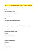 NETA 3 Exam Questions with Correct Answers