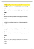 NETA 1 Exam Questions with Correct Answers