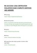 BIO 253 EXAM 1 2026 CERTIFICATION&NewLine;EVALUATION EXAMS COMPLETE QUESTIONS&NewLine;AND ANSWERS&NewLine;